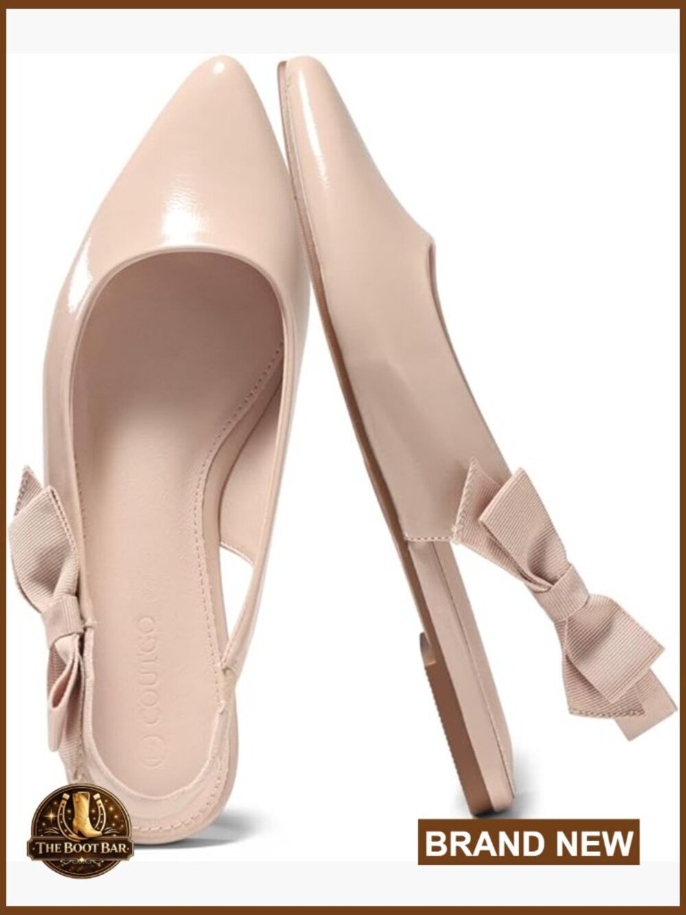 Slingback Flats Bow Pointed Toe Closed Toe Dress Shoes Slip on Work Party